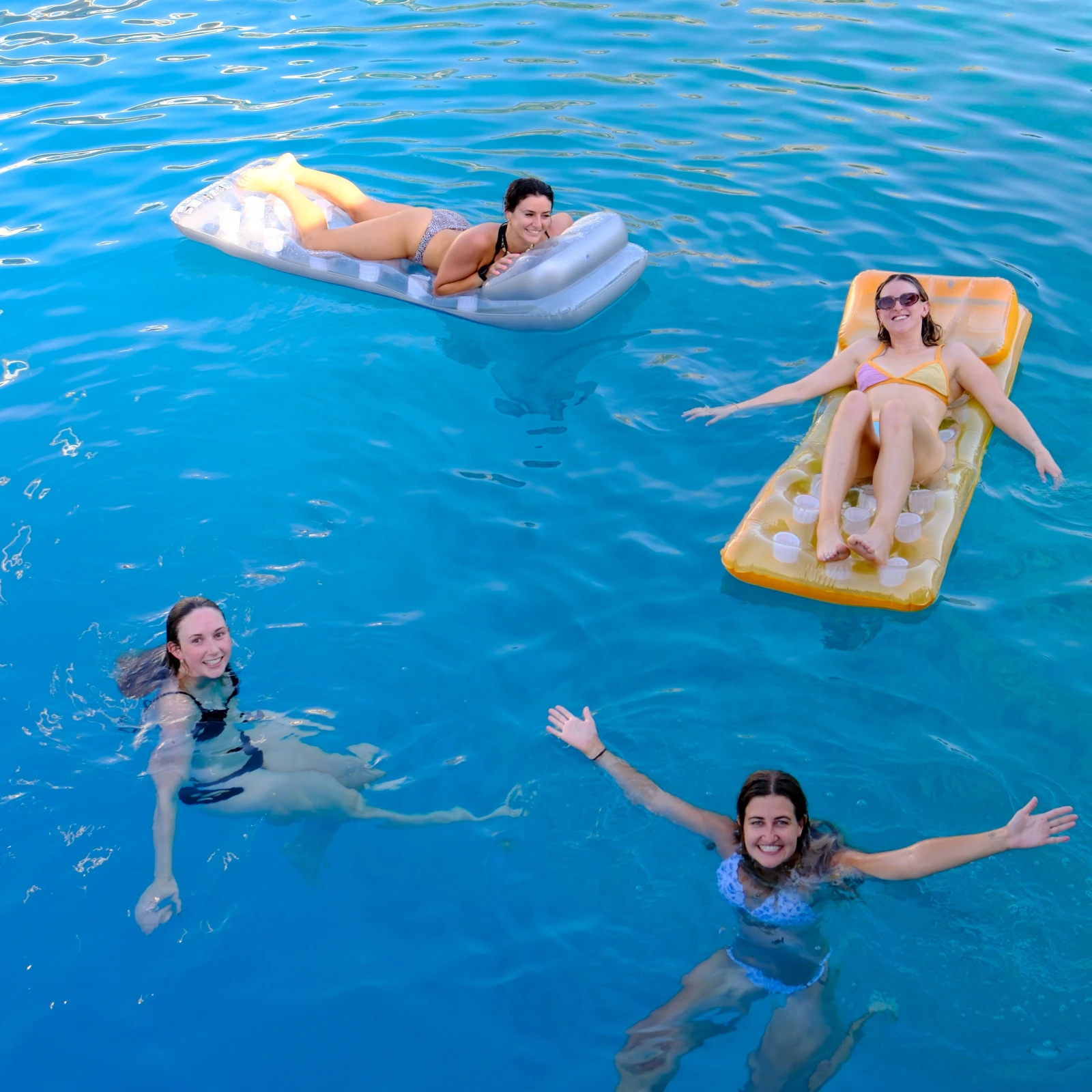 Fun girls on sea